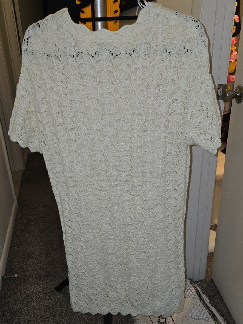 NWT a new day Cream Lace Crochet Dress - Picture 6 of 6